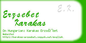 erzsebet karakas business card